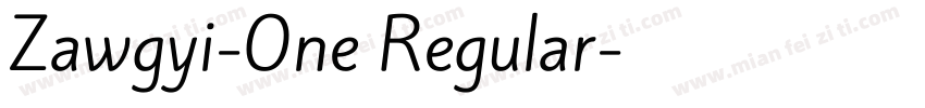 Zawgyi-One Regular字体转换